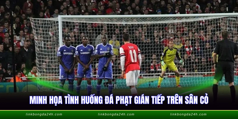 Đá Phạt Gián Tiếp - Quy Định Và Cách Thực Hiện Chuẩn 1 Minh họa tình huống đá phạt gián tiếp trên sân cỏ