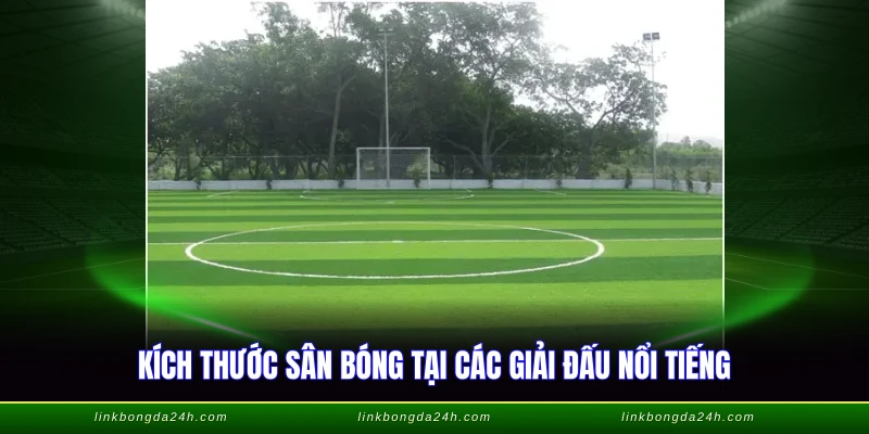 Kích thước sân bóng tại các giải đấu nổi tiếng